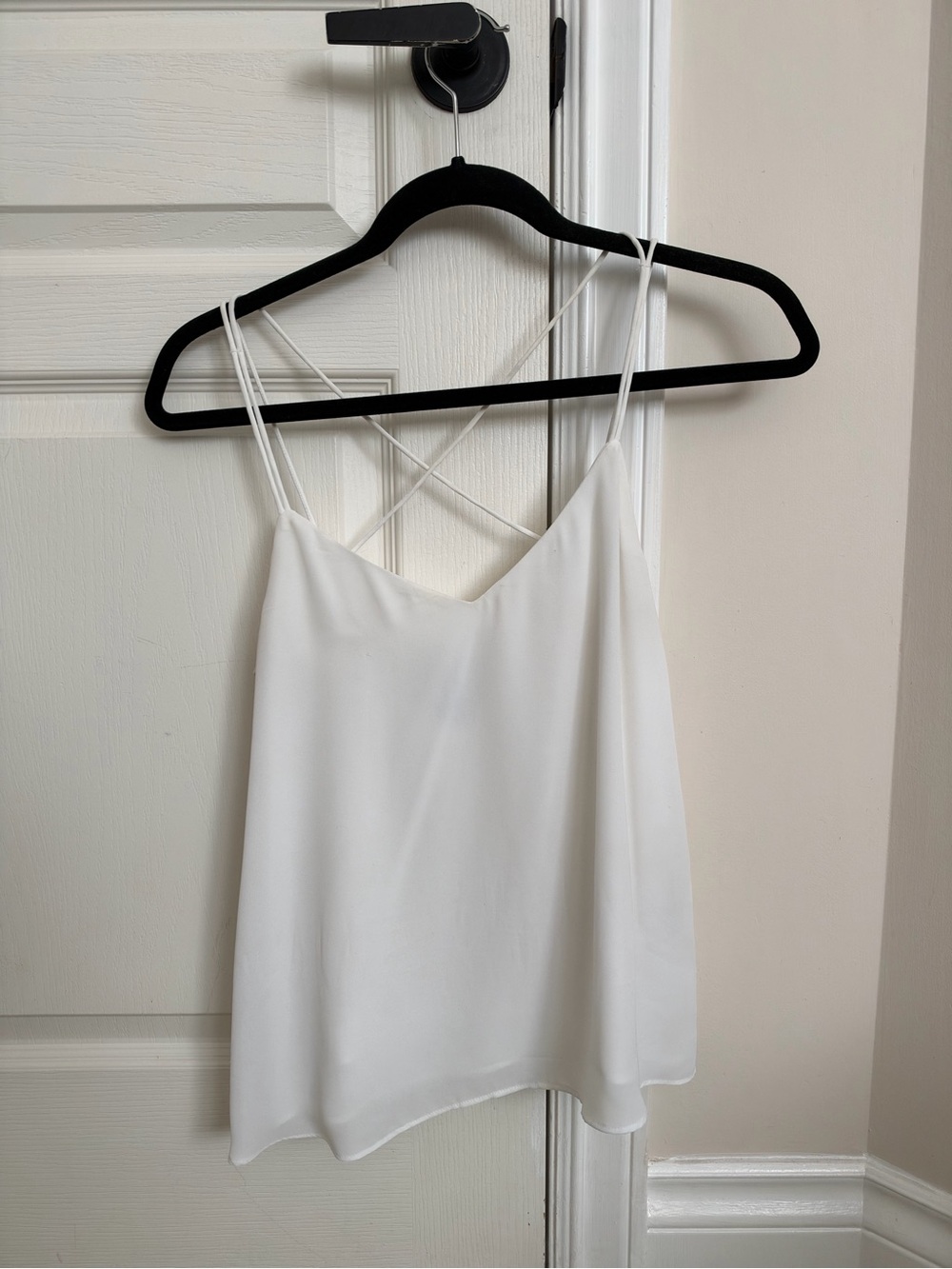 H&M White Double Spaghetti Strap Cami